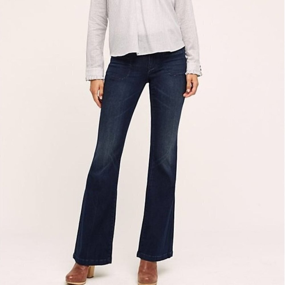 Anthropologie Pilcro Boho High Rise Wide Leg Flare Jeans